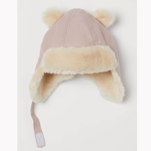 H&M Bear Ears Pink with Warm Lined Hat - Picture 2 of 6